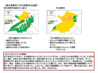 写真：昔の多摩市と今の多摩市の比較