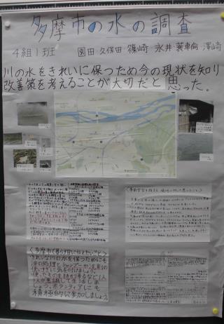 写真：多摩市の水の調査