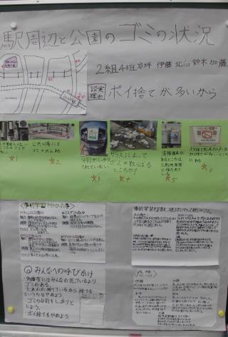 写真：駅周辺と公園のごみの状況