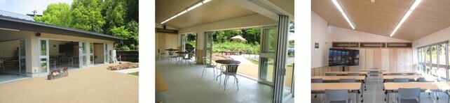 多目的室の外観と室内の写真