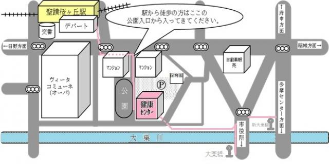 地図：市立健康センター案内図