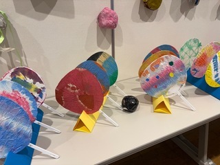 作品展での展示の写真