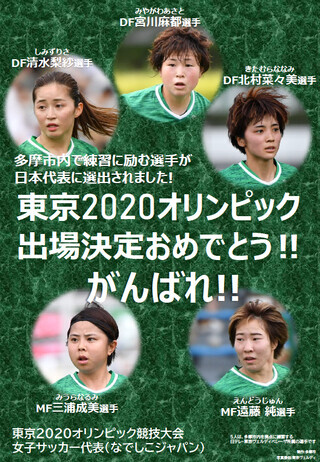 写真：女子サッカー代表応援ポスター