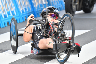 写真：競技中の土田和歌子選手の様子