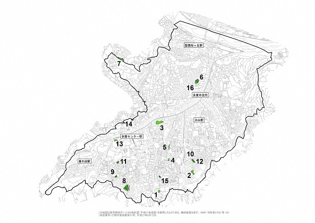 地図：建築協定位置図