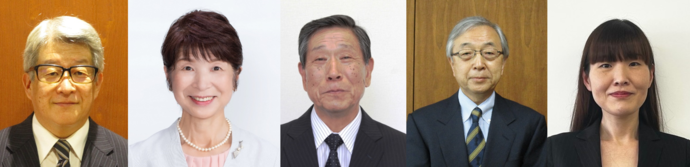 写真：教育長・教育委員の顔写真