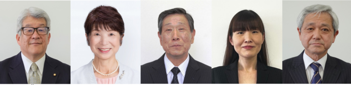 写真：教育長・教育委員の顔写真