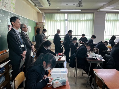 令和6年度第3回　中学校授業見学の様子
