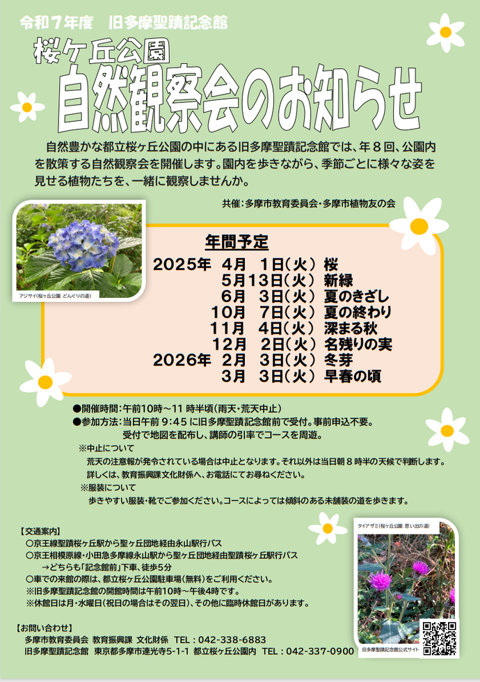 自然観察会ちらし