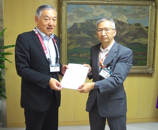 阿部市長と中村東京都副知事