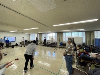 ボッチャ体験の写真