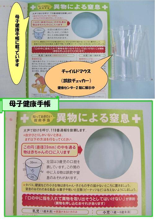 写真：母子健康手帳とチャイルドマウス