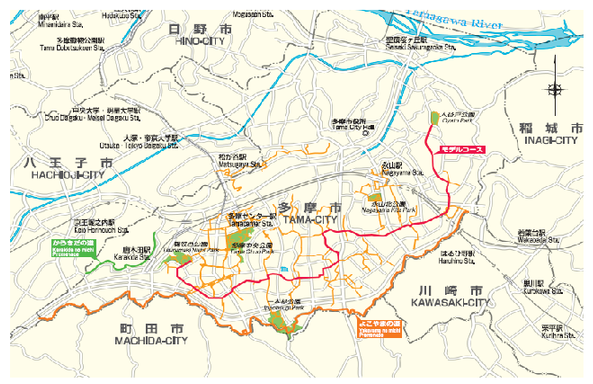 地図：モデルコースマップ
