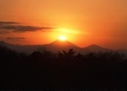 写真：記念館通り旧農業者大学校付近から眺める富士山　平成23年1月28日撮影