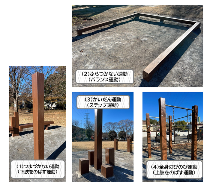 乞田・貝取ふれあい広場公園の健康遊具