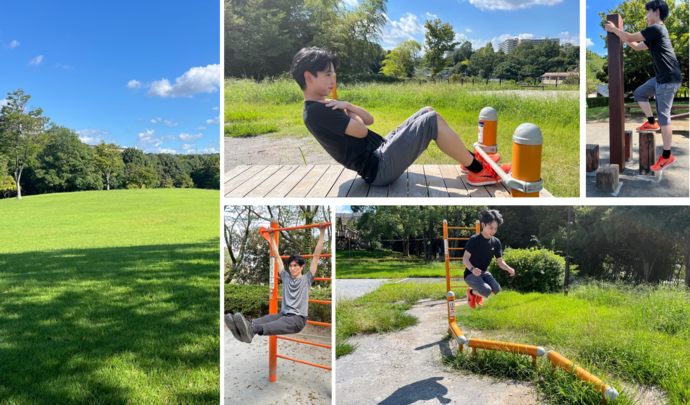 公園と健康遊具の例