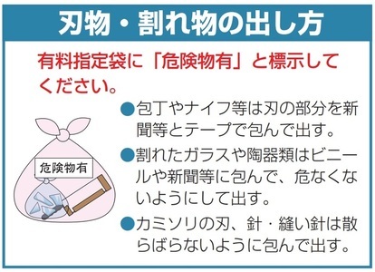 刃物・割れ物の出し方