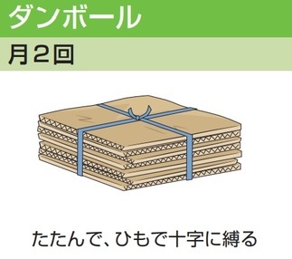 ダンボールの出し方のイラスト