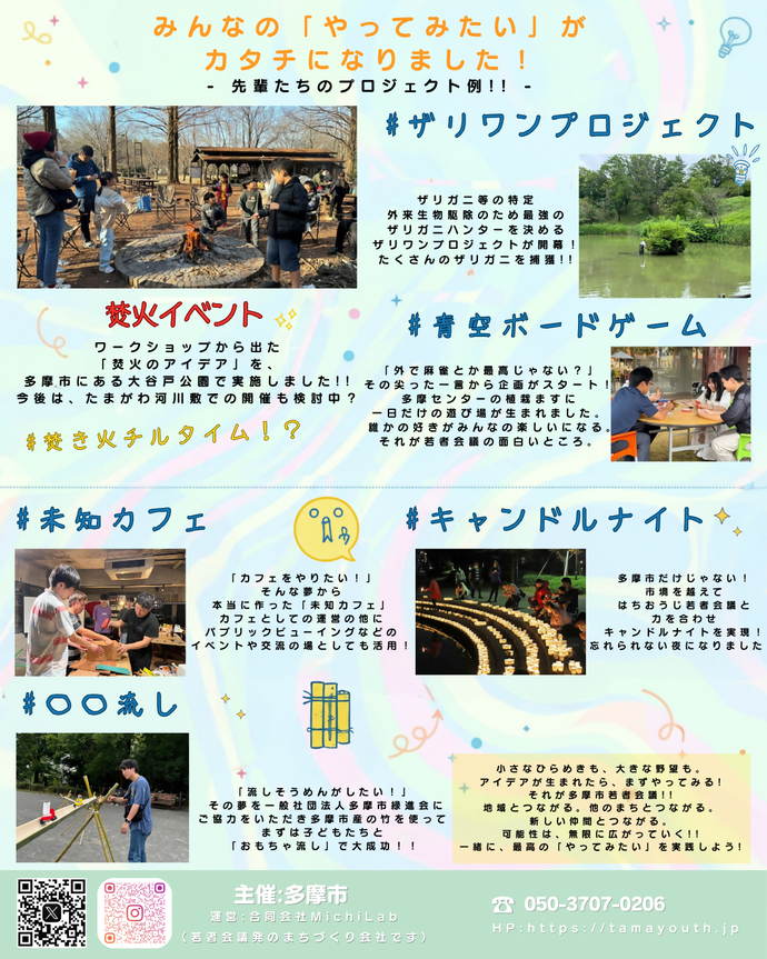 多摩市若者会議のチラシ（裏）