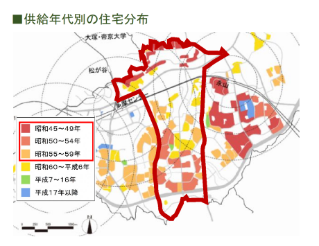 旧耐震マンションの分布
