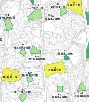 写真：豊ヶ丘対象公園位置図