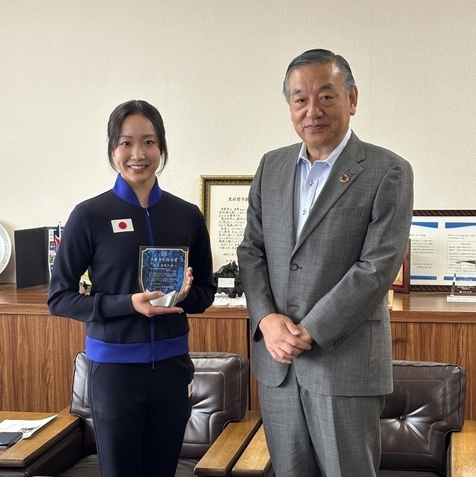 稲木選手と阿部市長