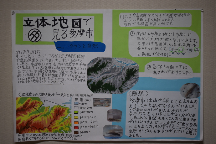 立体地図で見る多摩市 ～ニュータウンと自然～